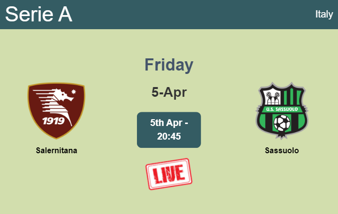 How to watch Salernitana vs. Sassuolo on live stream and at what time
