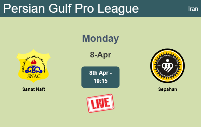 How to watch Sanat Naft vs. Sepahan on live stream and at what time