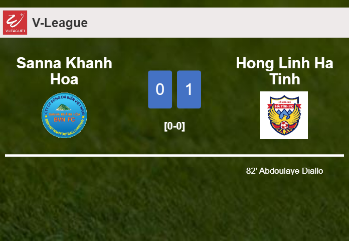 Hong Linh Ha Tinh defeats Sanna Khanh Hoa 1-0 with a goal scored by A. Diallo