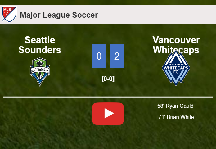 Vancouver Whitecaps defeated Seattle Sounders with a 2-0 win. HIGHLIGHTS