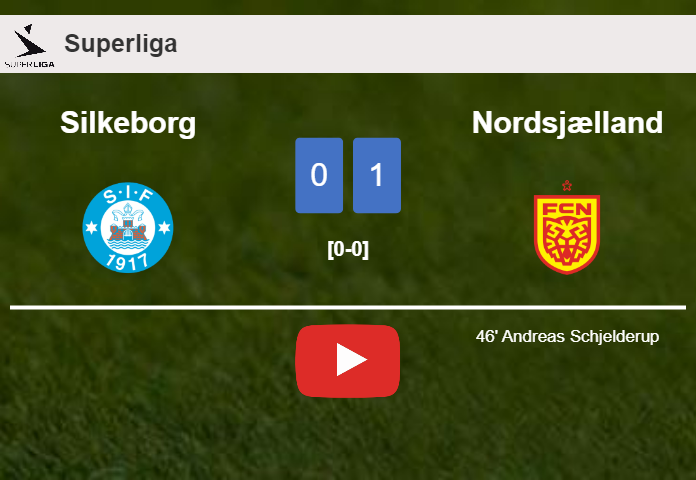 Nordsjælland prevails over Silkeborg 1-0 with a goal scored by A. Schjelderup. HIGHLIGHTS