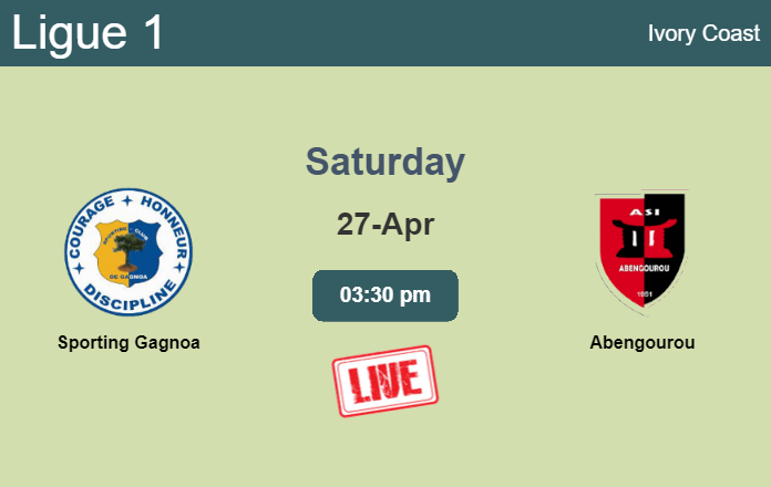 How to watch Sporting Gagnoa vs. Abengourou on live stream and at what time