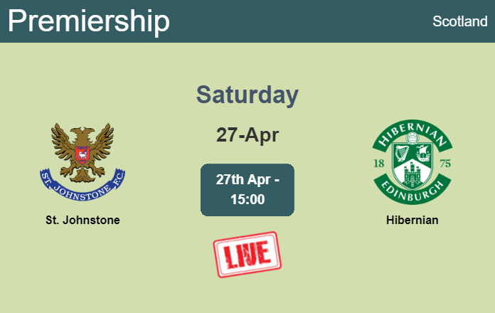 How to watch St. Johnstone vs. Hibernian on live stream and at what time