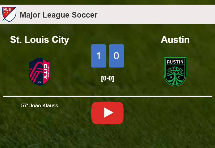 St. Louis City defeats Austin 1-0 with a goal scored by J. Klauss. HIGHLIGHTS