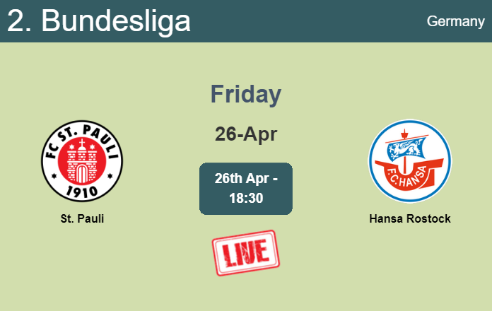How to watch St. Pauli vs. Hansa Rostock on live stream and at what time