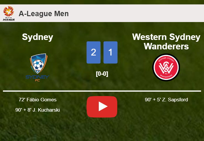 Sydney clutches a 2-1 win against Western Sydney Wanderers. HIGHLIGHTS