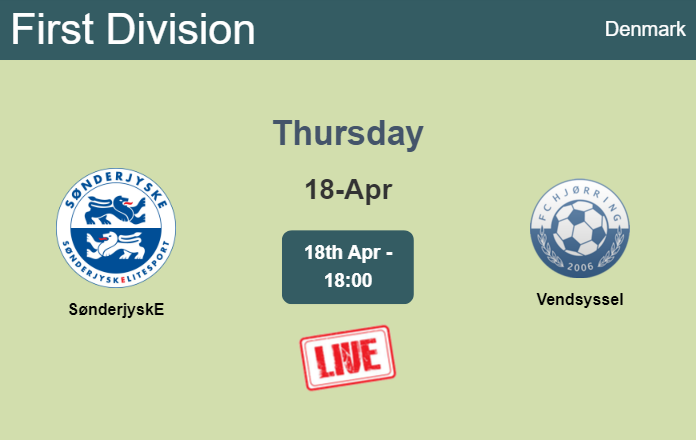 How to watch SønderjyskE vs. Vendsyssel on live stream and at what time
