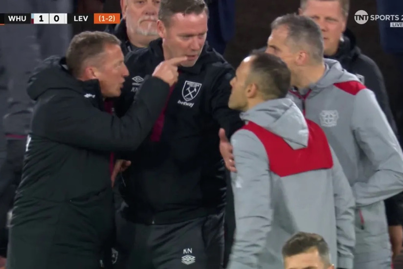 Tempers Flare As West Ham Coach, Billy Mckinlay Sent Off In Europa League Clash