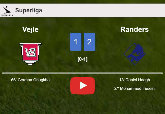 Randers tops Vejle 2-1. HIGHLIGHTS