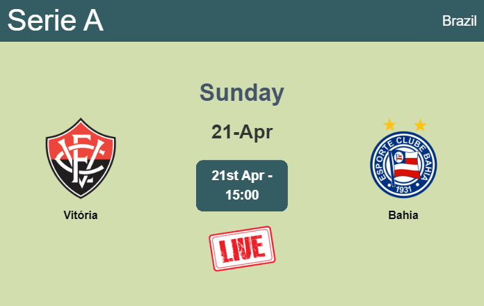 How to watch Vitória vs. Bahia on live stream and at what time