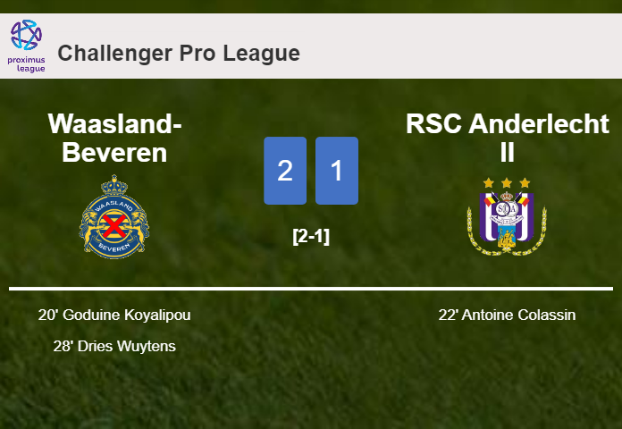 Waasland-Beveren conquers RSC Anderlecht II 2-1