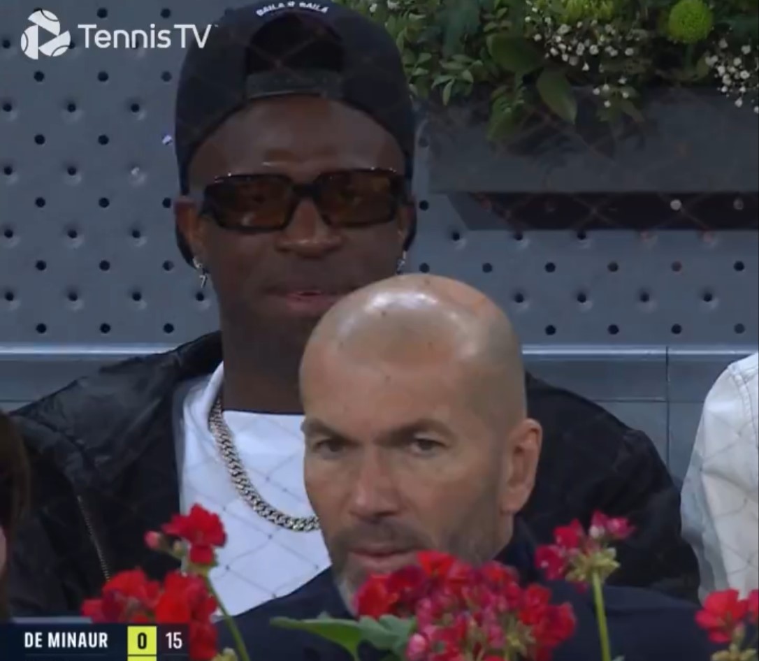 Zidane And Vinicius Junior Spotted At Rafael Nadal's Match