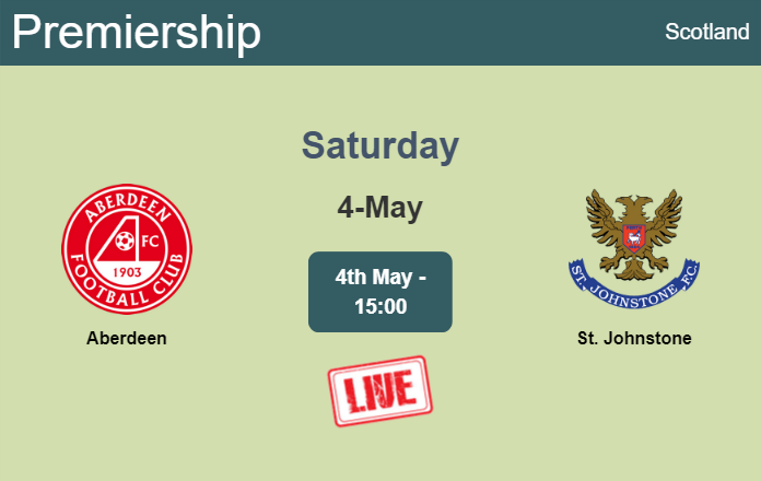 How to watch Aberdeen vs. St. Johnstone on live stream and at what time