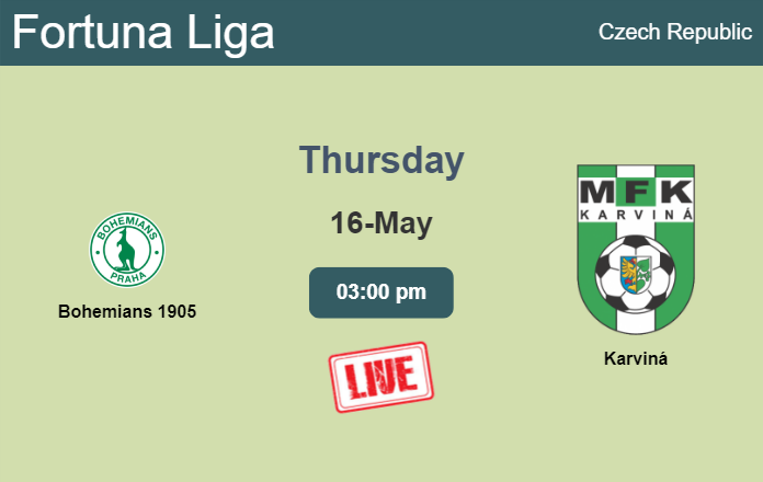 How to watch Bohemians 1905 vs. Karviná on live stream and at what time
