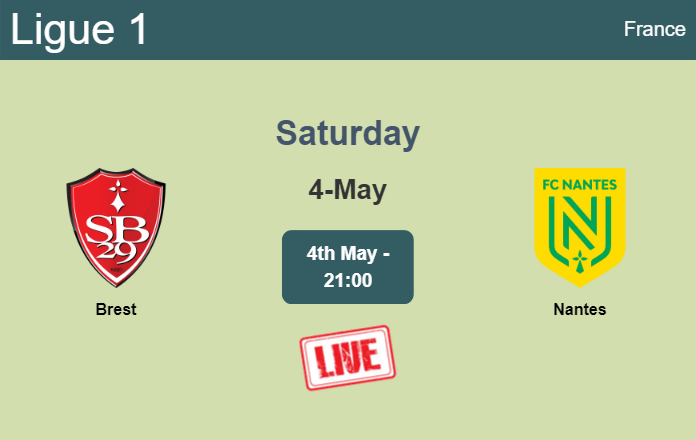 How to watch Brest vs. Nantes on live stream and at what time