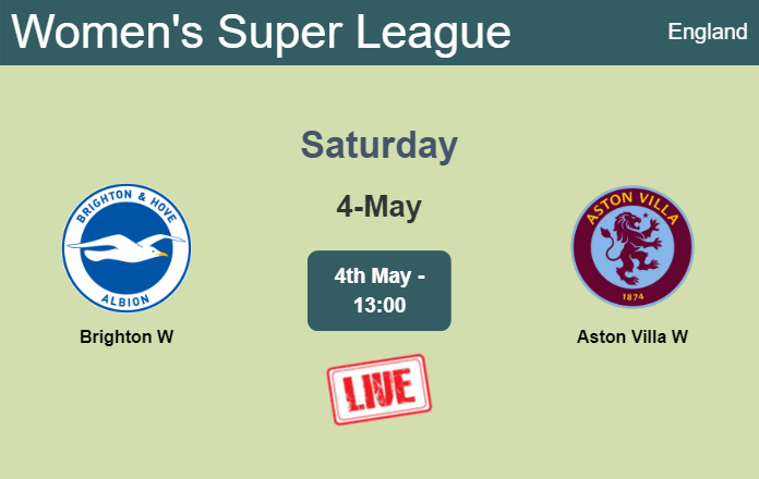 How to watch Brighton W vs. Aston Villa W on live stream and at what time
