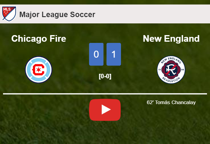 New England prevails over Chicago Fire 1-0 with a goal scored by T. Chancalay. HIGHLIGHTS