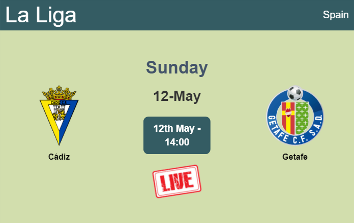 How to watch Cádiz vs. Getafe on live stream and at what time
