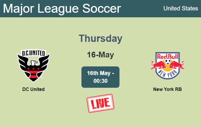 How to watch DC United vs. New York RB on live stream and at what time