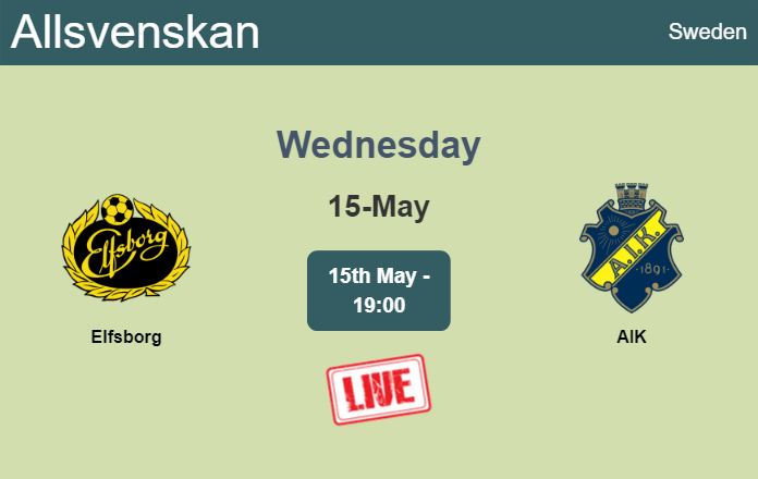 How to watch Elfsborg vs. AIK on live stream and at what time