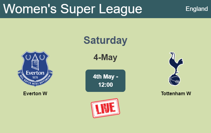 How to watch Everton W vs. Tottenham W on live stream and at what time