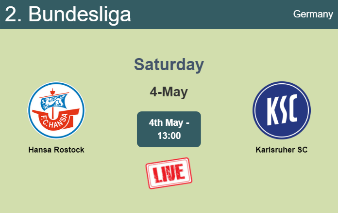 How to watch Hansa Rostock vs. Karlsruher SC on live stream and at what time