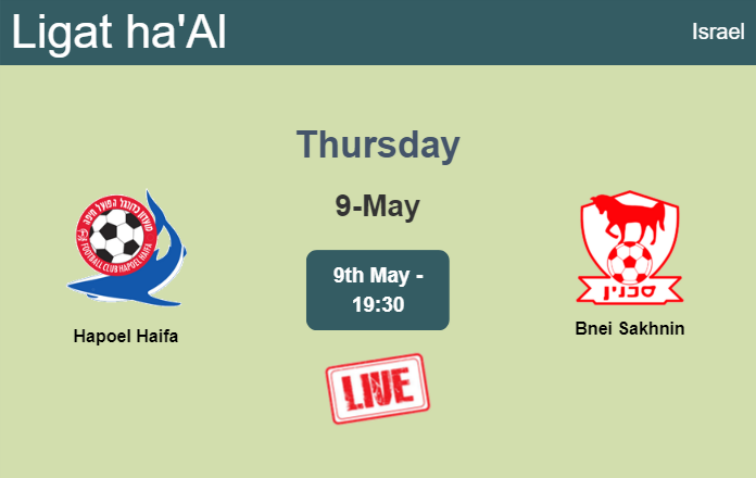 How to watch Hapoel Haifa vs. Bnei Sakhnin on live stream and at what time
