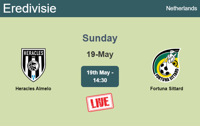 How to watch Heracles Almelo vs. Fortuna Sittard on live stream and at what time