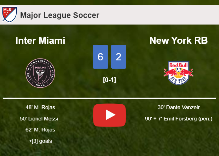Inter Miami annihilates New York RB 6-2 . HIGHLIGHTS