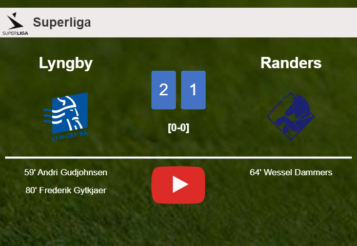 Lyngby overcomes Randers 2-1. HIGHLIGHTS