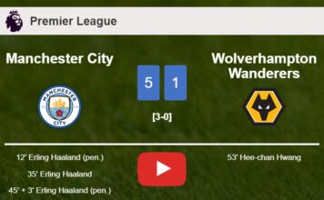 Manchester City estinguishes Wolverhampton Wanderers 5-1 with a superb match. HIGHLIGHTS