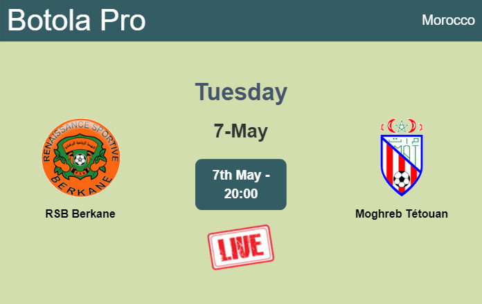 How to watch RSB Berkane vs. Moghreb Tétouan on live stream and at what time