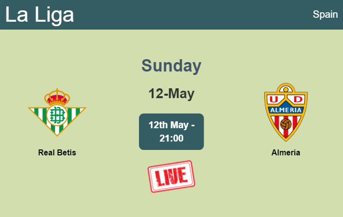 How to watch Real Betis vs. Almería on live stream and at what time