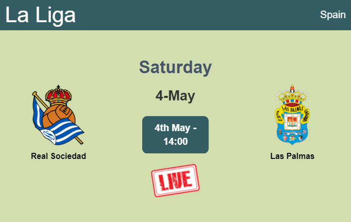 How to watch Real Sociedad vs. Las Palmas on live stream and at what time