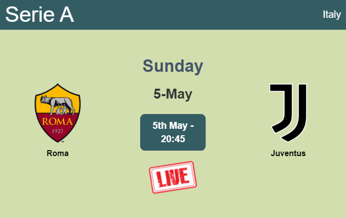 How to watch Roma vs. Juventus on live stream and at what time