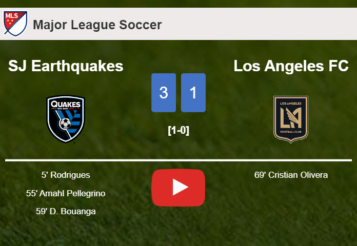 SJ Earthquakes conquers Los Angeles FC 3-1. HIGHLIGHTS