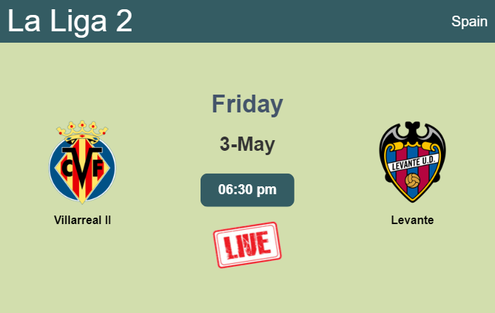 How to watch Villarreal II vs. Levante on live stream and at what time