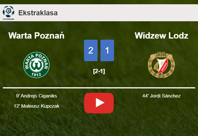 Warta Poznań conquers Widzew Lodz 2-1. HIGHLIGHTS
