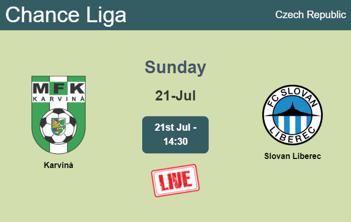 How to watch Karviná vs. Slovan Liberec on live stream and at what time