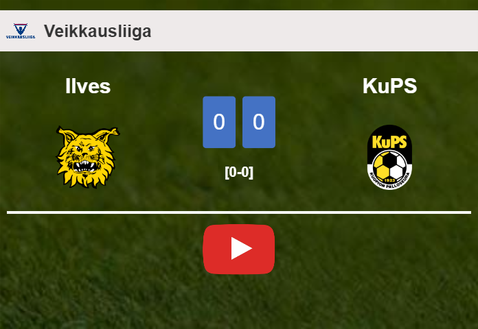 Ilves draws 0-0 with KuPS on Wednesday. HIGHLIGHTS