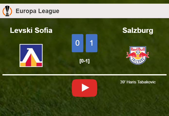Salzburg conquers Levski Sofia 1-0 with a goal scored by H. Tabakovic. HIGHLIGHTS