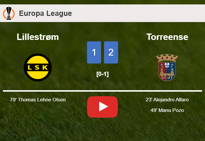 Torreense conquers Lillestrøm 2-1. HIGHLIGHTS