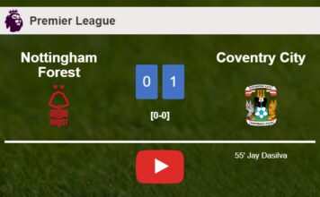 Coventry City defeats Nottingham Forest 1-0 with a goal scored by J. Dasilva. HIGHLIGHTS Coventry City defeats Nottingham Forest 1-0 with a goal scored by J. Dasilva. HIGHLIGHTS