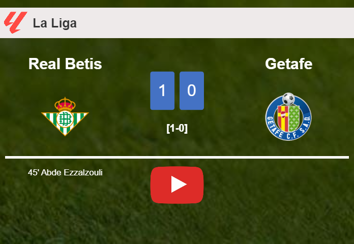 Real Betis conquers Getafe 1-0 with a goal scored by A. Ezzalzouli. HIGHLIGHTS Real Betis conquers Getafe 1-0 with a goal scored by A. Ezzalzouli. HIGHLIGHTS