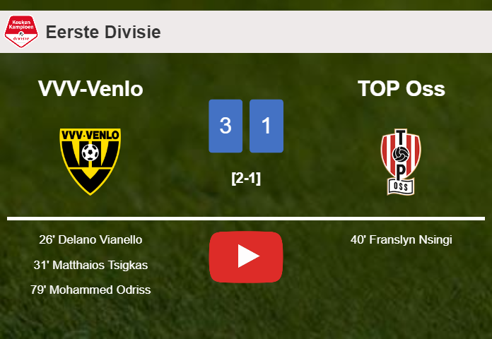 VVV-Venlo tops TOP Oss 3-1. HIGHLIGHTS VVV-Venlo tops TOP Oss 3-1. HIGHLIGHTS